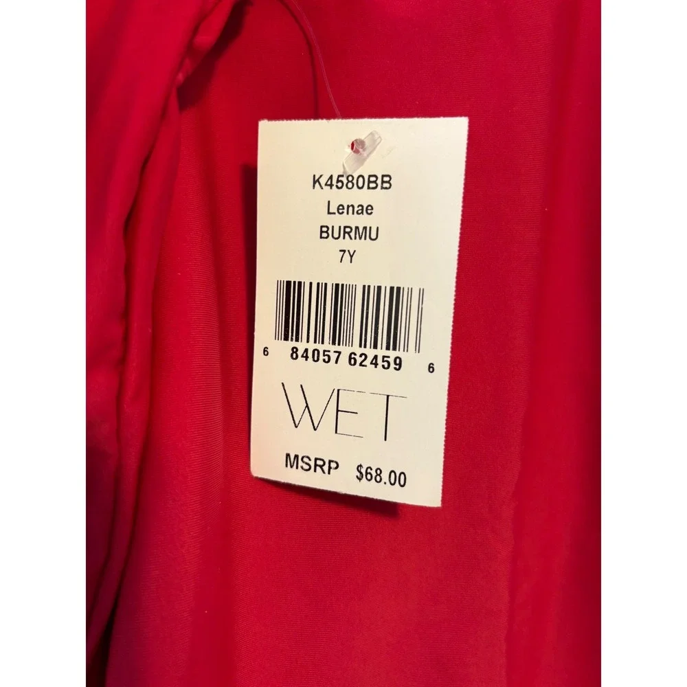 NEW WET Swimwear Lenae‎ Swimsuit 7Y Burgundy Ruffle One-Piece K4580BB